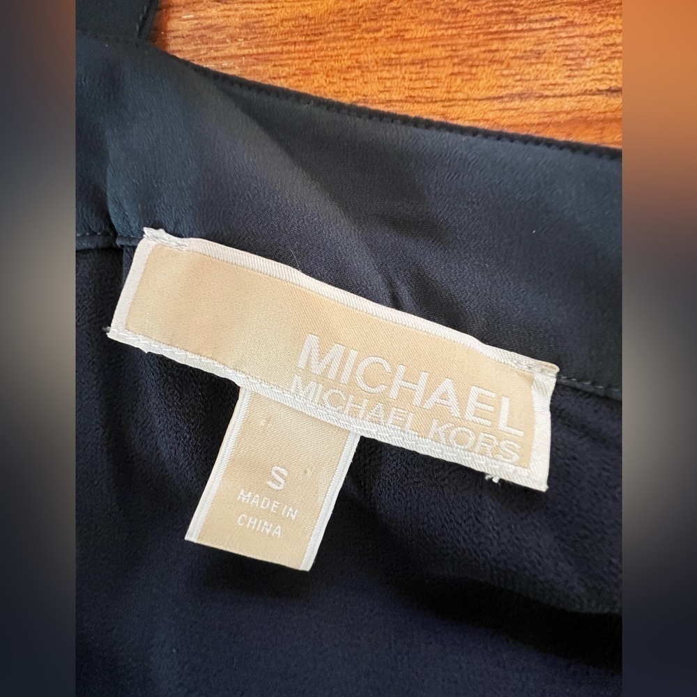 Michael Kors navy pleated maxi dress size small - Picture 11 of 14